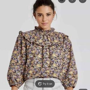 Universal Thread Multicolor Floral Blouse